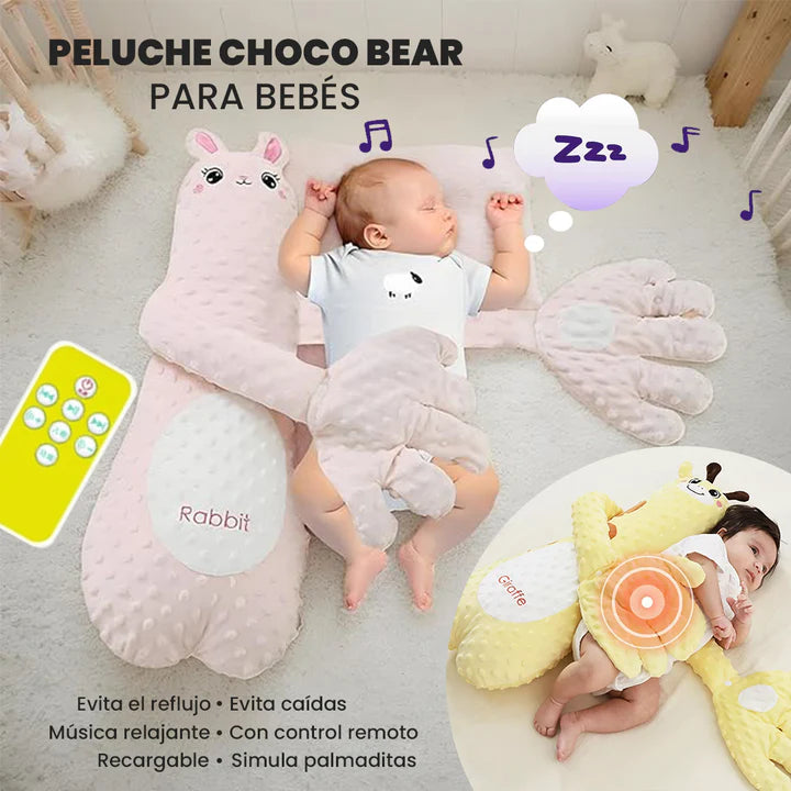 Choco Bear® – Almohada de Palmaditas Calmantes para Sueño Profundo del Bebé